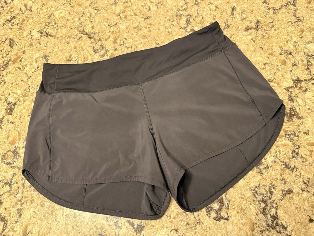 Lululemon Running Athletic Black Shorts Women's Size 12 Lined