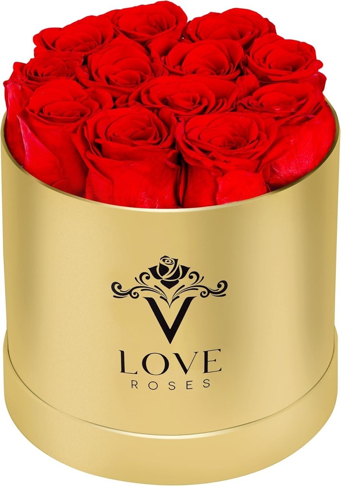 Elegant Box with 2 Preserved Red Roses - Ideal Gift for Every Occasion