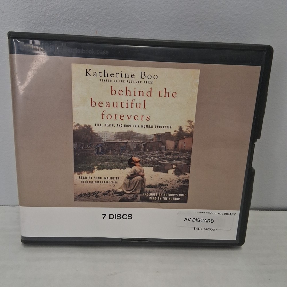 Behind The Beautiful Forevers Katherine Boo Audio Book on Tape CD 7 CD's EUC