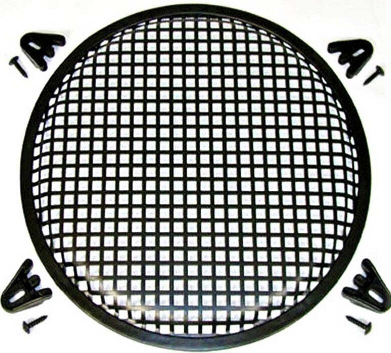 10-inch black metal waffle grill car subwoofer speaker cover
