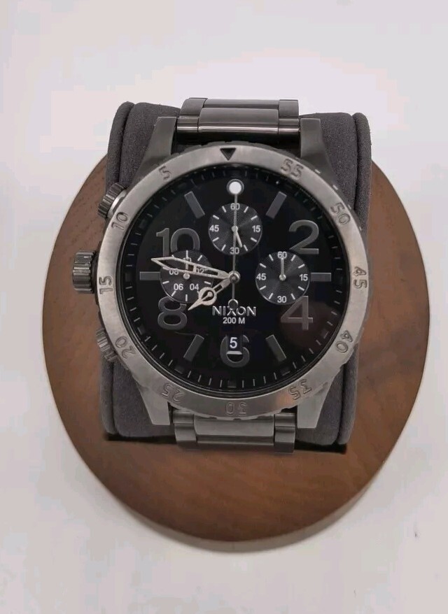 Nixon 48-20 Chrono 48mm Black Stainless Steel Men's Watch