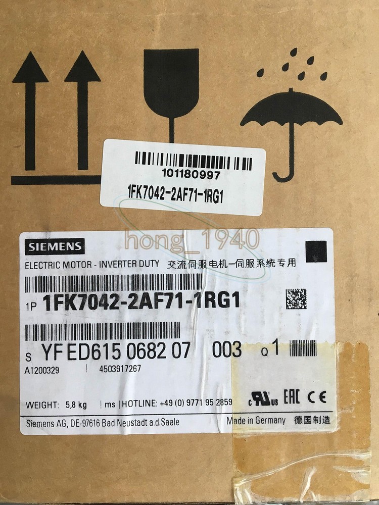 One New Siemens Servo Motor 1Fk7042-2Af71-1Rg1