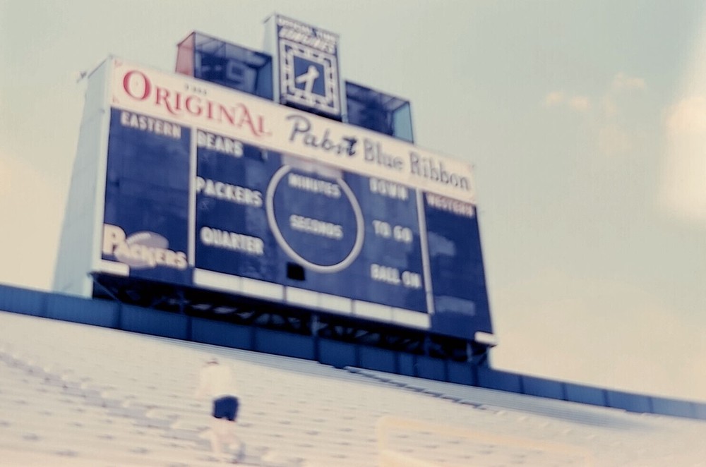 Lambeau Field Scoreboard August 20, 1971 35mm Slide Packers Pabst PBR
