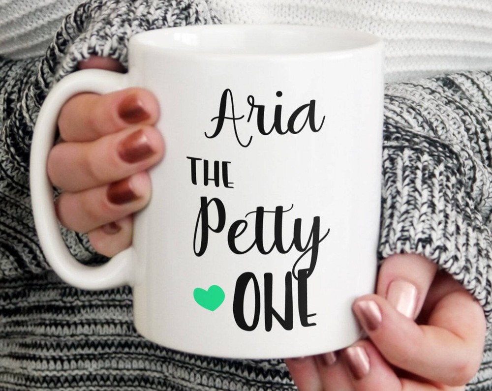 Personalised The Petty One Heart Design Mug Gift For Her Gift For Him