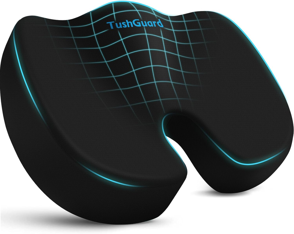 Seat Cushion for Office Chair Memory Foam Non-Slip Cushion Back, Relief Chair Pa