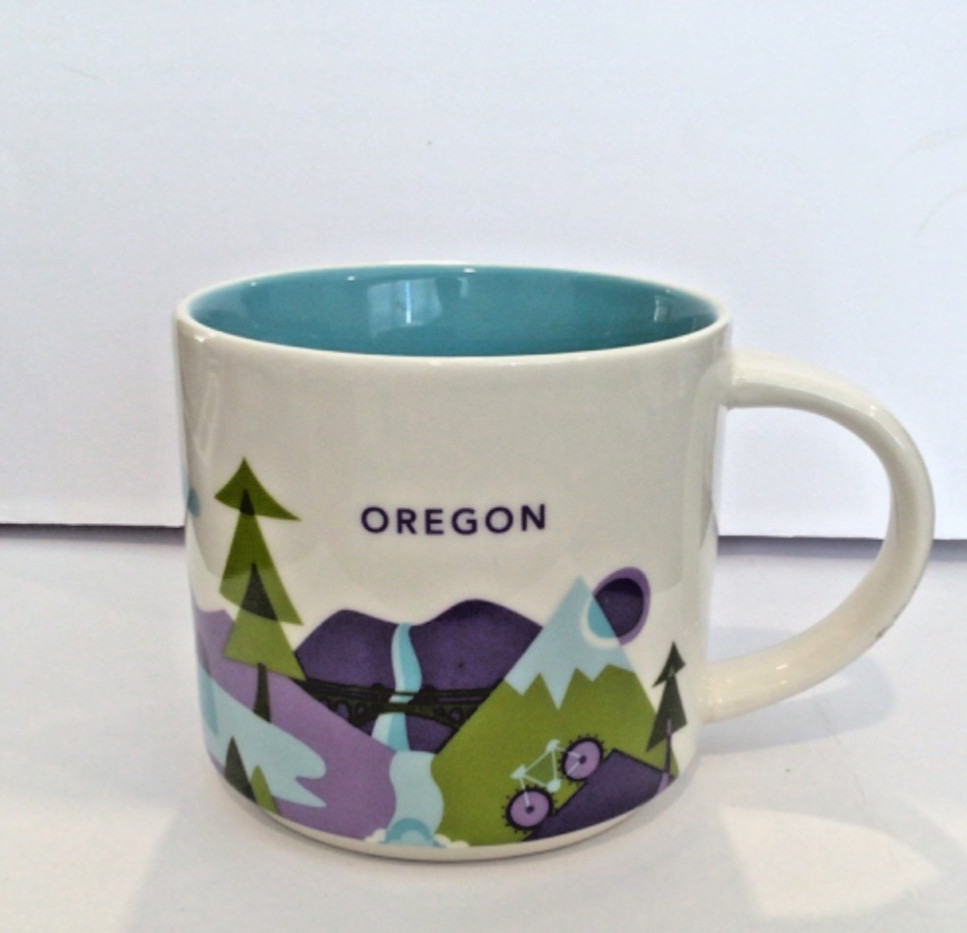Starbucks Oregon “YAH” You Are Here Collection 14oz Coffee Mug Cup 2017