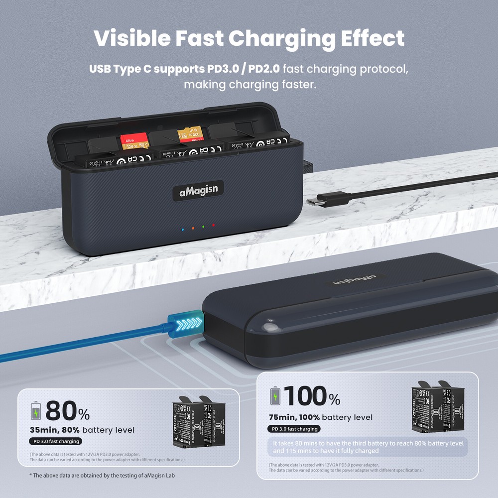 Battery Charging Box Fast Charging Case Accessories For Insta360 Ace Pro /Ace-image