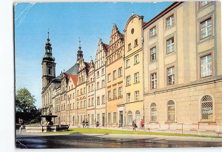 Postcard Ulica Bracka in Nysa Poland