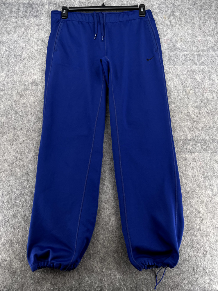 Nike Womens Therma Fit Track Sweatpants XL Blue Fleece Lined Athletic Size M
