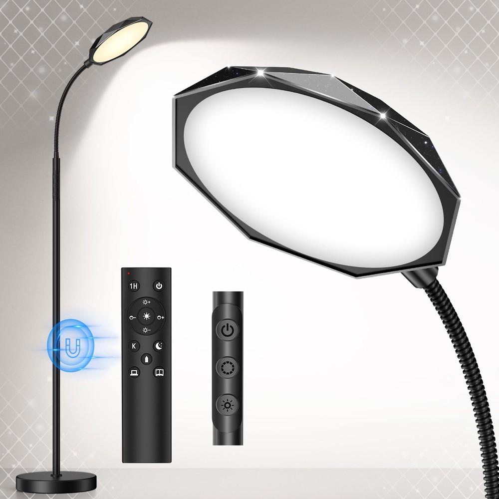 18W Bright LED Diamond-Surface Floor Lamp for Living Room