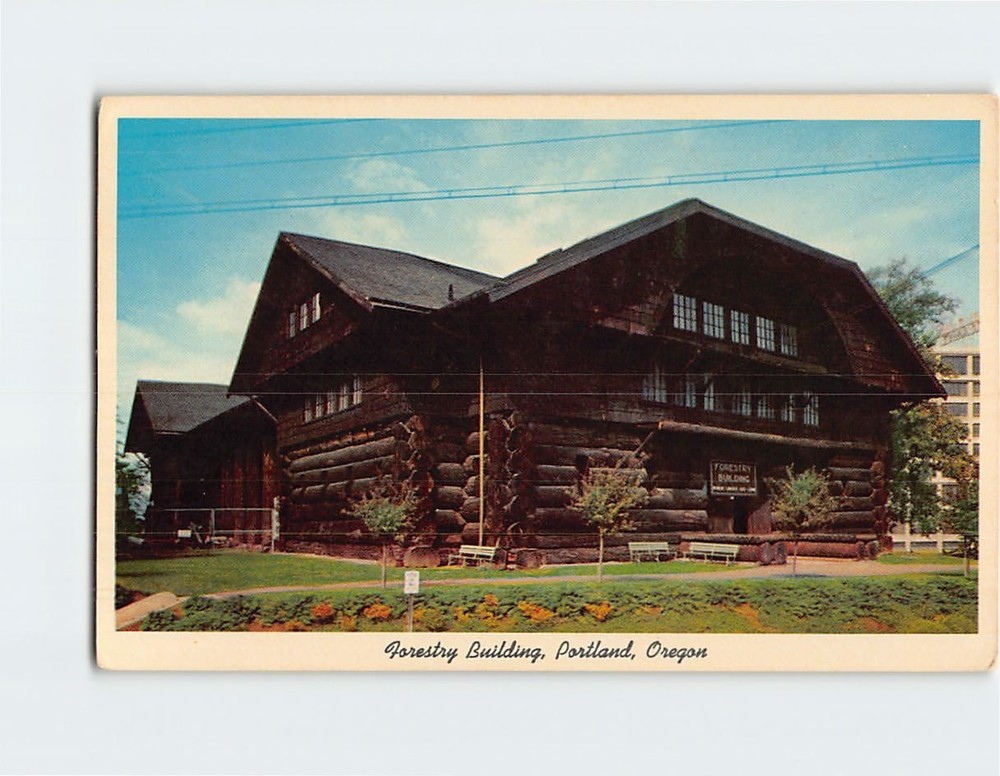 Postcard Forestry Building Portland Oregon USA