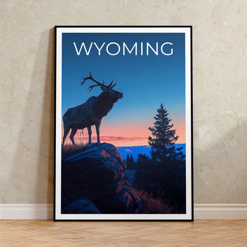 Wyoming Wall Art Poster Premium Quality Choose your Size
