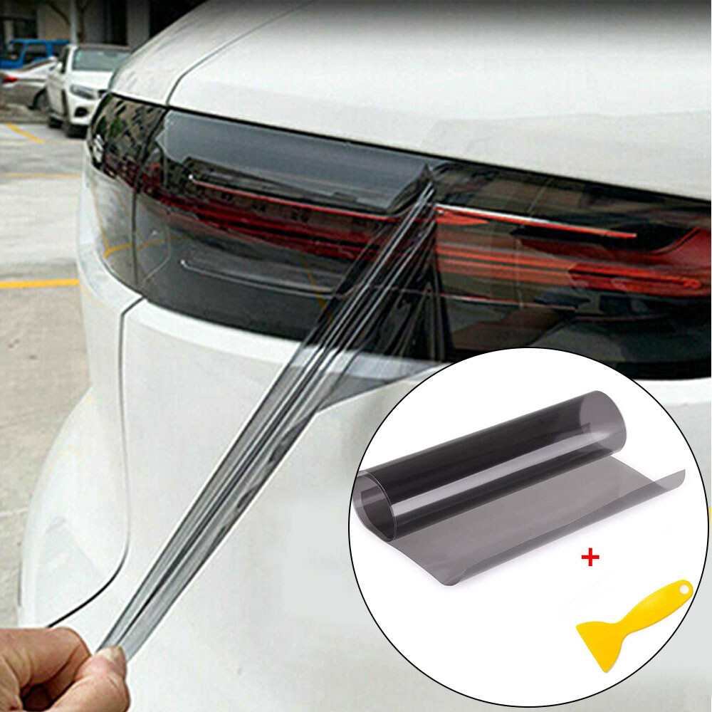 Gloss Black Smoke Vinyl Taillight Headlight Fog Tint Film US EOE Approved  