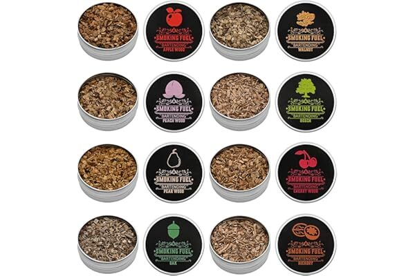 Smoking Wood Chips Cocktail Smoker, 8 Flavors Natural Wood Chips Including Cherr