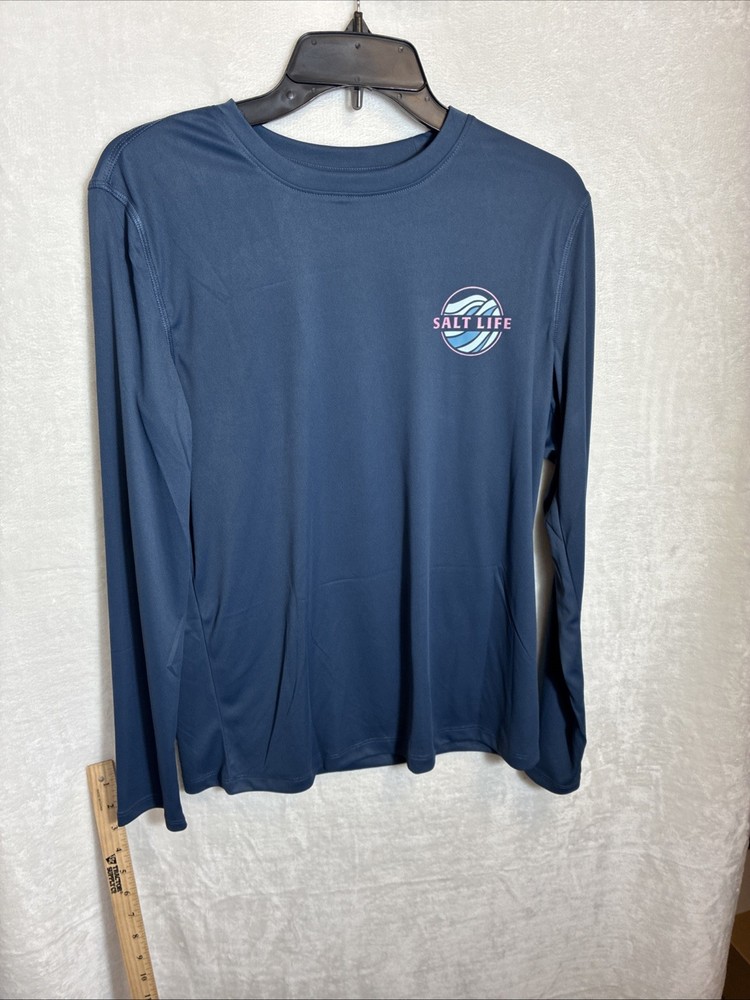 Salt Life Women’s Long Sleeve UV Tee Large Blue