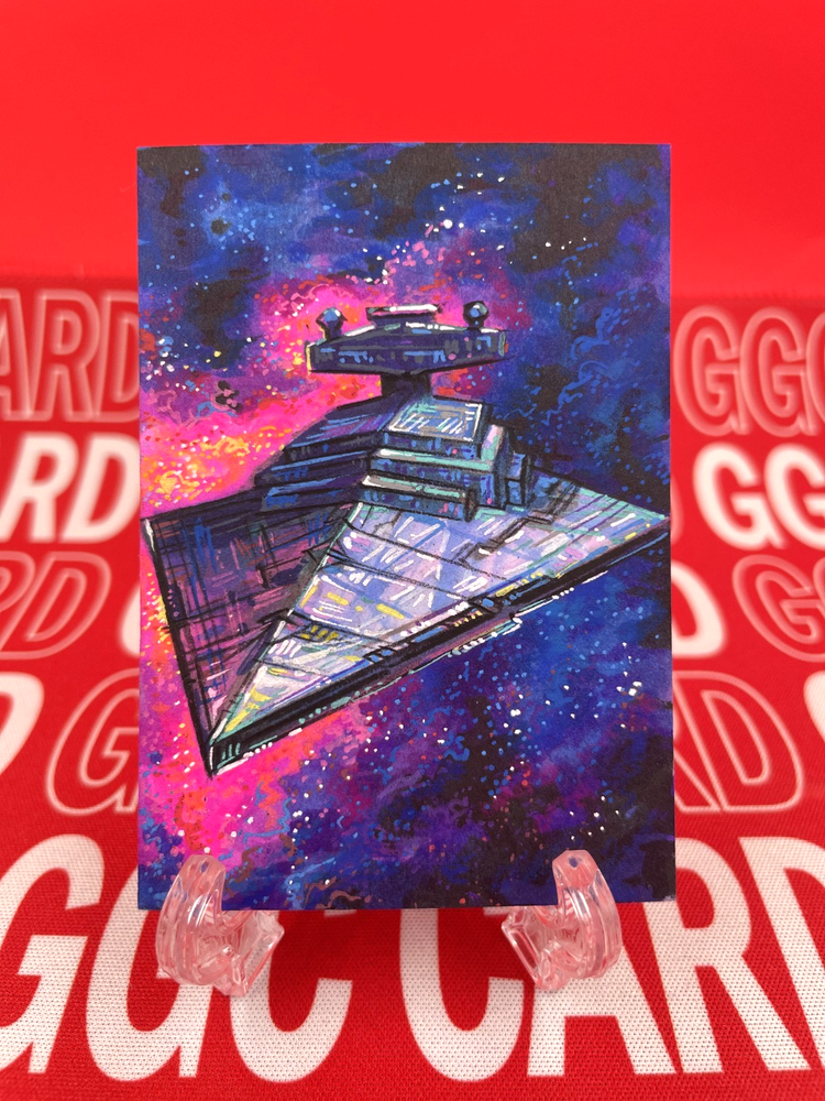 【Black Card】GGC Studio Star Wars Star Destroyer Artist Auto Sketch Card 1/1