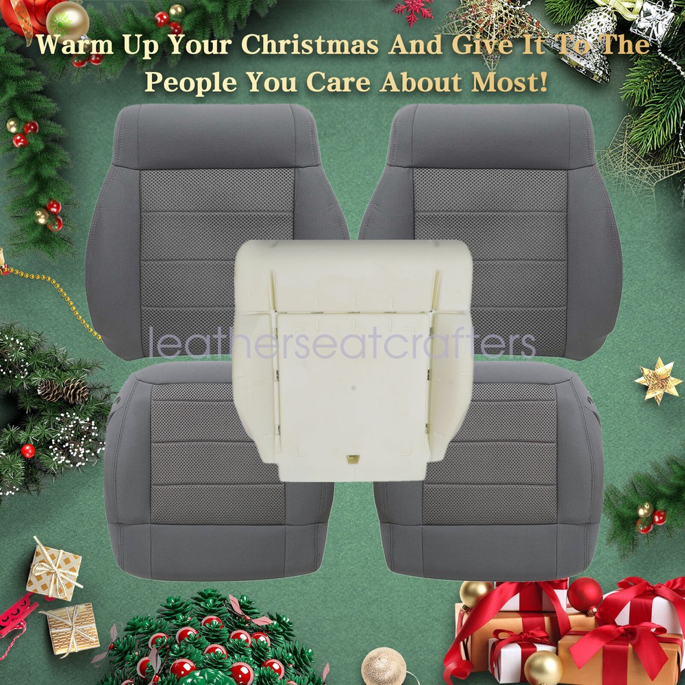 For 2008-10 Jeep Wrangler Sahara Rubicon Front Seat Cover & Driver Foam Cushion