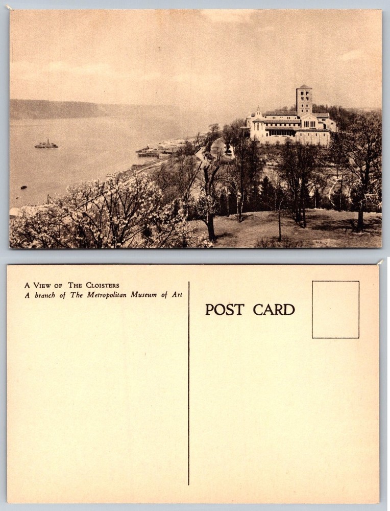 The Cloisters NYC Metropolitan Museum of Art Hudson River Postcard