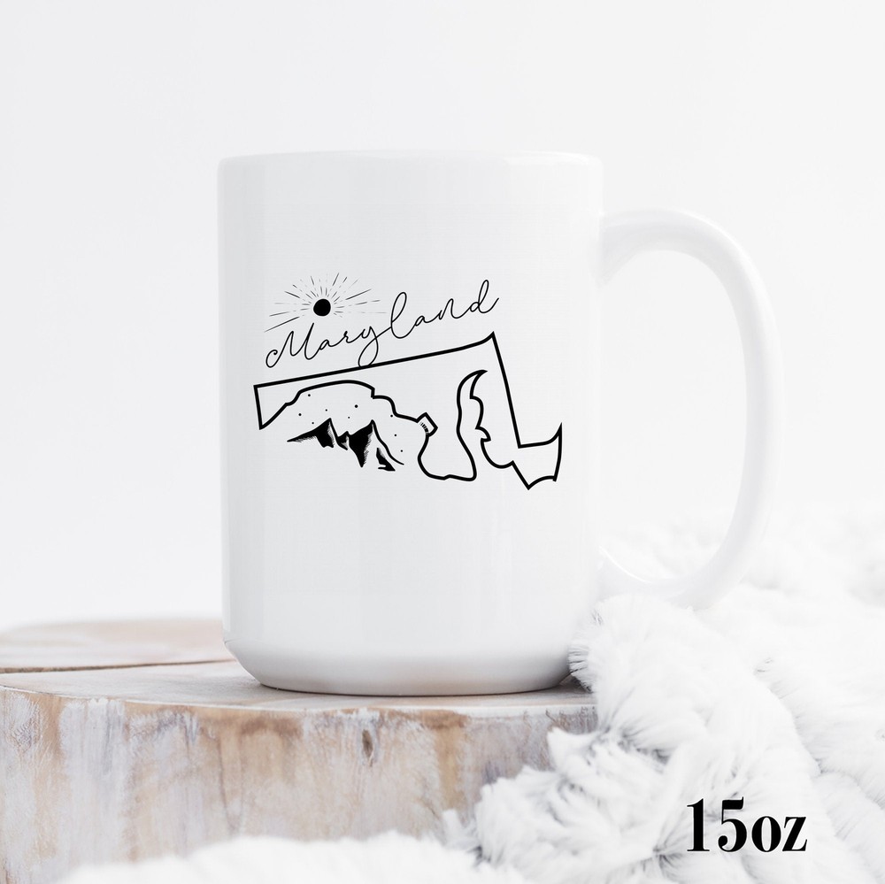 Camping Maryland Enamel Camping Mug Gift For Camper Camper Mug Outdoor Lover