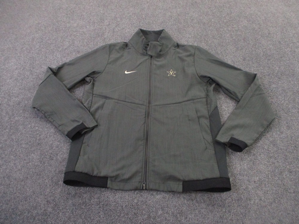 Vanderbilt Commodores Jacket Mens M Gray Nike Football Logo Sport Active Adult