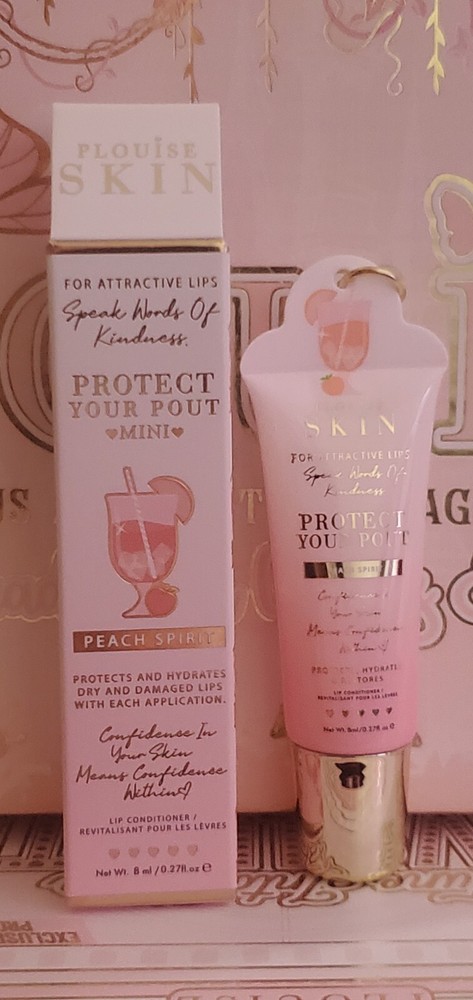 PLouise Peach Spirit Keychain Lip Conditioner For On-The-Go Hydration