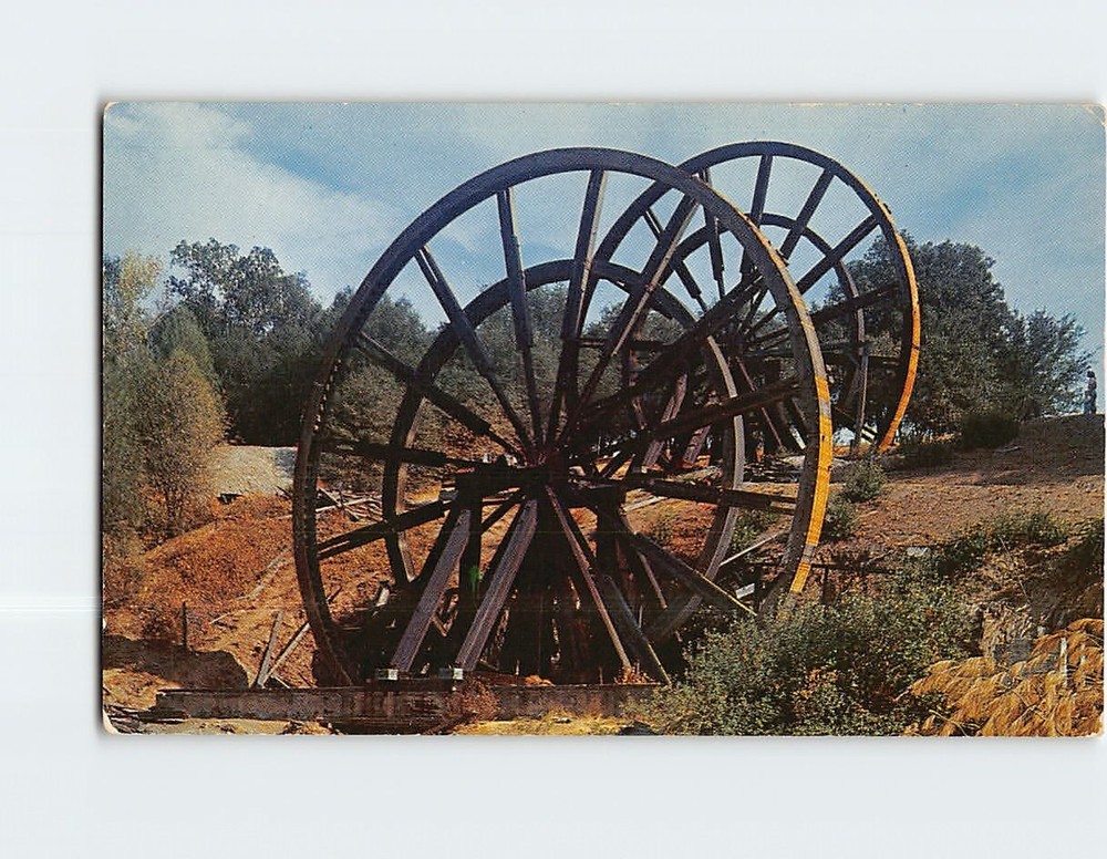 Postcard The Kennedy Mine Tailing Wheels Jackson California USA