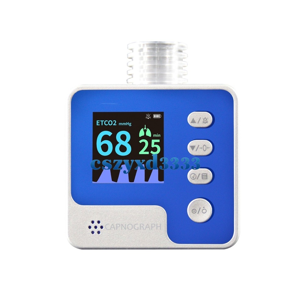 ETCO2 Monitor for Anesthesia & Critical Care, Mainstream Capnograph with Alarm