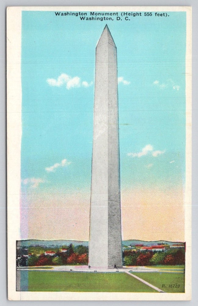 Washington Monument DC Postcard B. S. Reynolds Co. Unposted