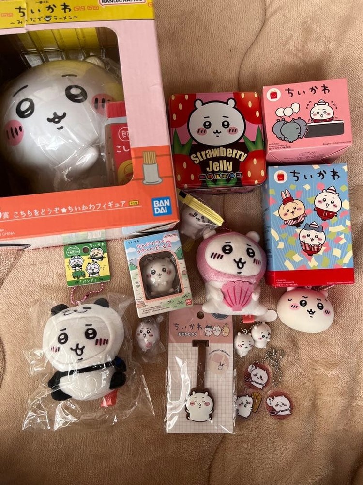 Chiikawa Goods Lot Collectible Figures Set Unopened Opened Mixed Condition