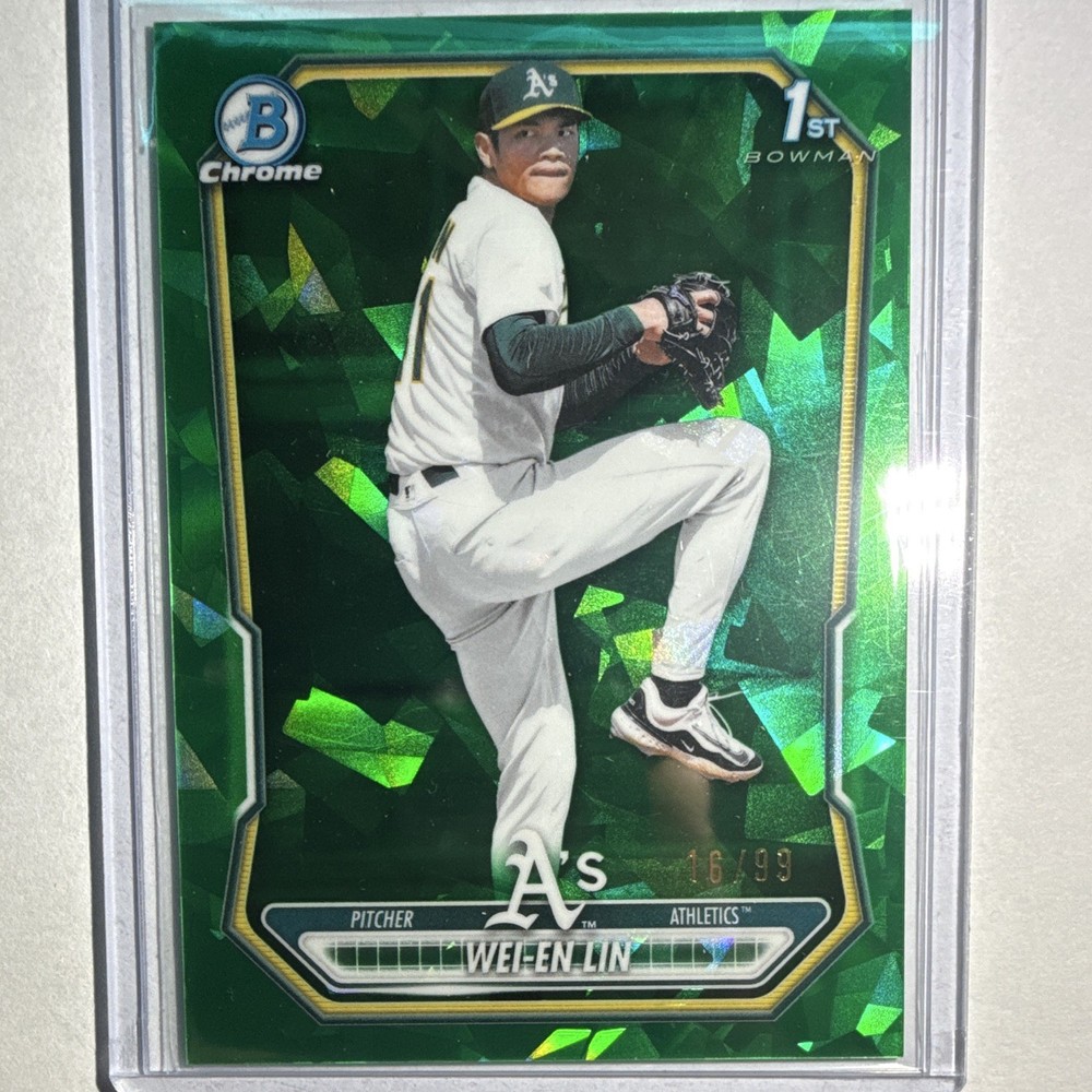 Bowman 2026 Bowman Chrome Wei-En Lin Athletics 1st Green Parallel /99 BCP-125