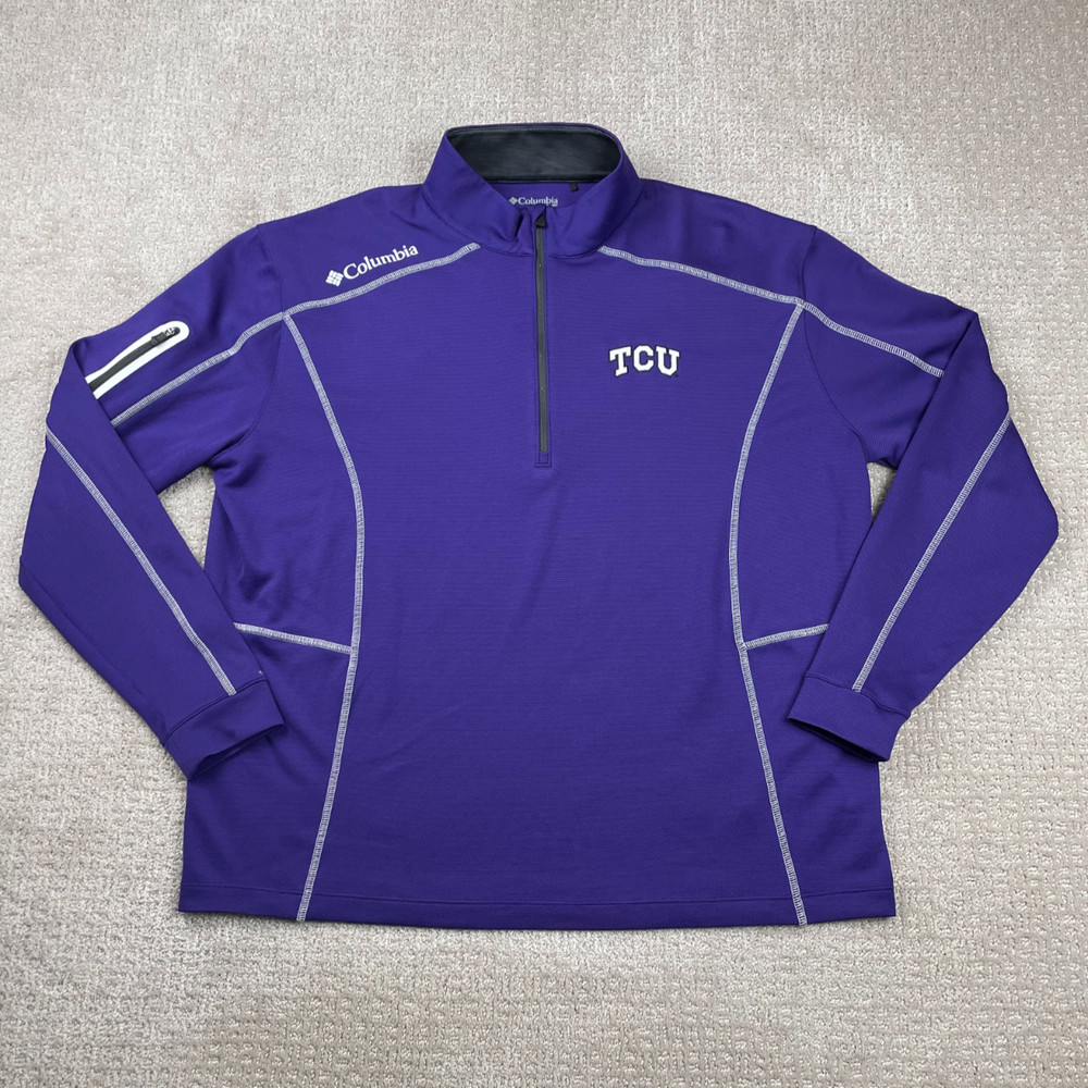 Columbia Golf Mens XL Omni-Wick Shotgun 1/4 Zip Pullover Shirt Blue Athleticwear