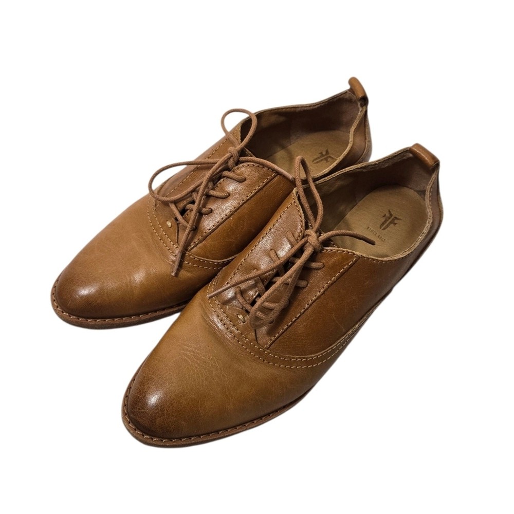 Frye Womens Oxford Grace CVO Tan Leather Shoes size 6.5M