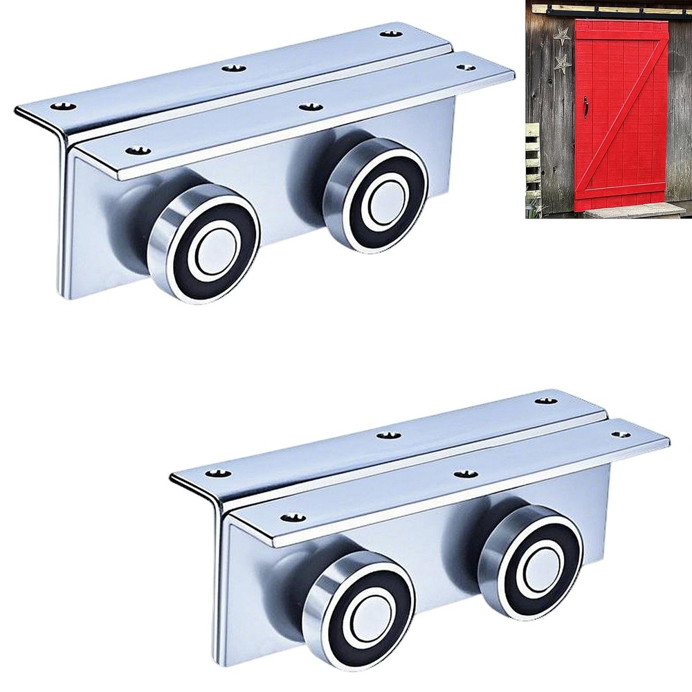 4 Wheel Heavy Duty Trolley Assembly Roller for Barn Doors or Shed Sliding Doo...