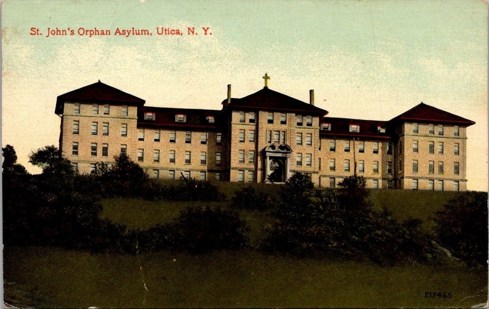 St. John's Orphan Asylum Utica NY 1914 Postcard Leighton Valentine