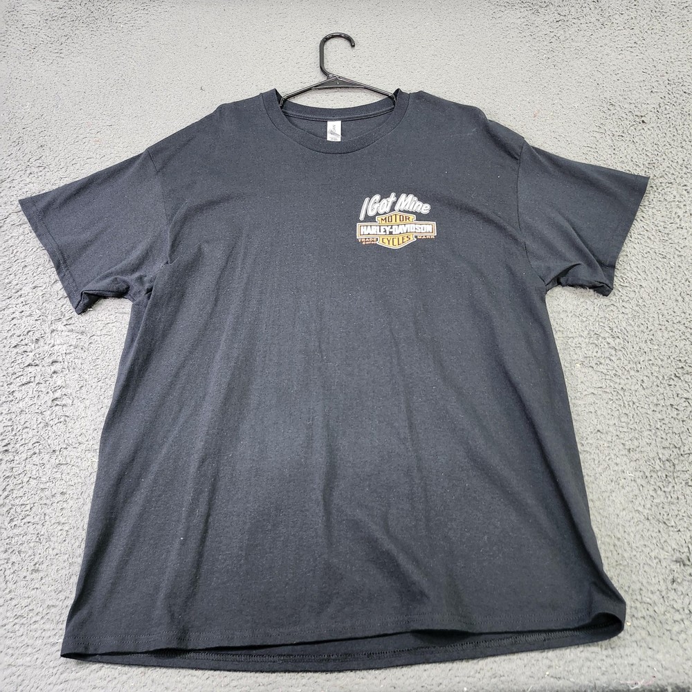 Harley-Davidson Piqua Ohio Shirt Mens XL Black I Got Mine Graphic Dealer Tee
