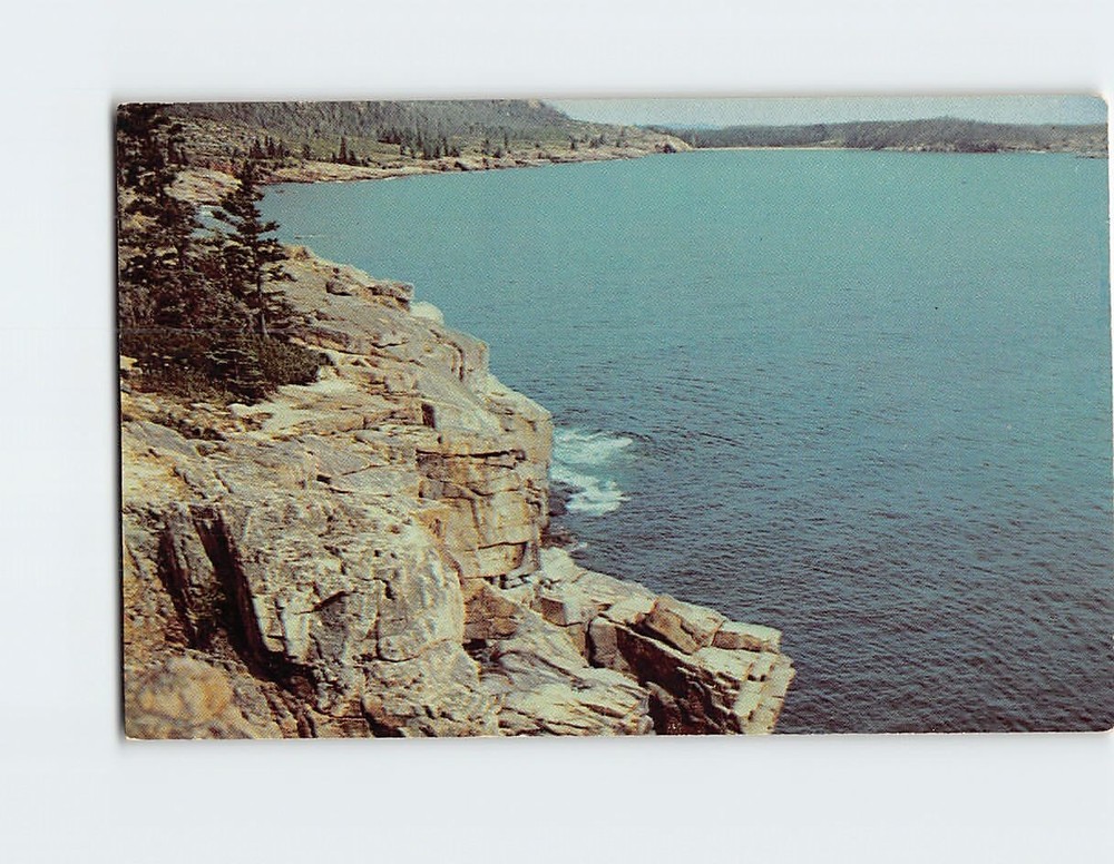 Postcard Otter Cliffs Along Ocean Drive in Acadia National Park, Maine-image