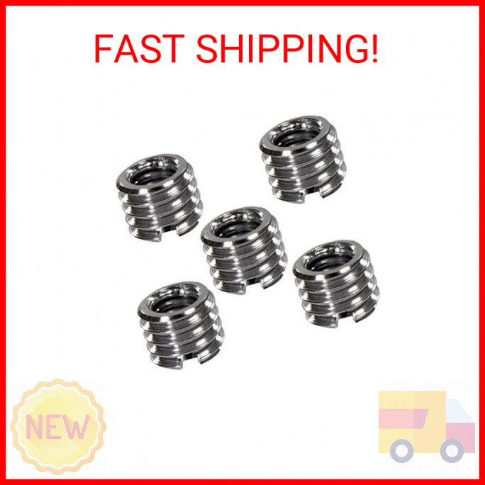 Foto&Tech Metal 1/4 inch to 3/8 inch Tripod Thread Adapter, Easy Mount Convert S