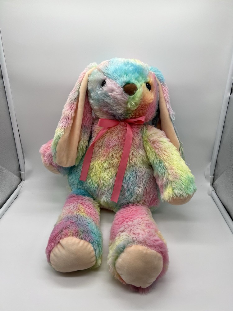 Dan Dee Bunny Rabbit Plush Pink Blue Purple Easter Spring Tie Dye Pastel 19”