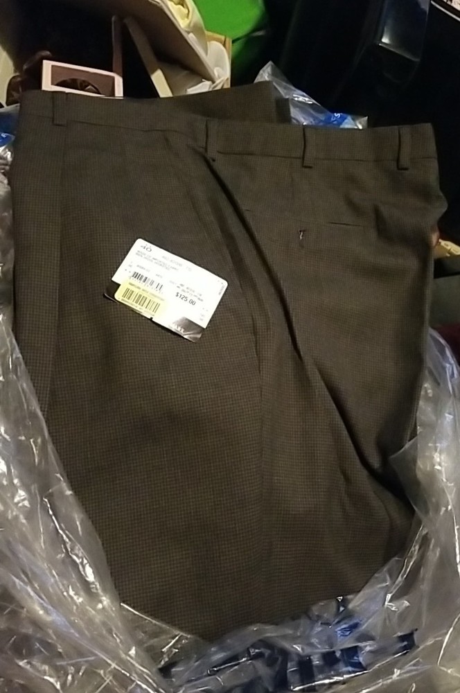 Hart Schaffner Marx Mens Chicago Wool Classic Pleat Front Dress Pants Size 40R