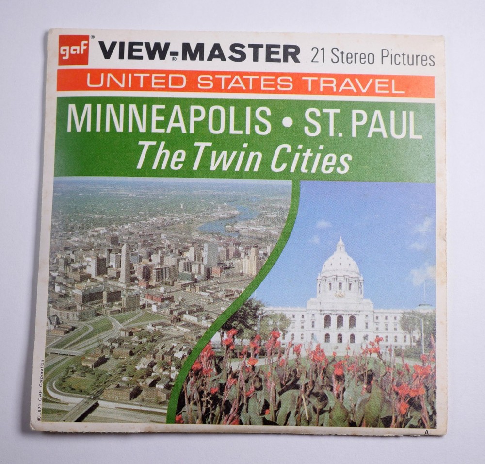 View-Master Minneapolis St Paul The Twin Cities- 3 reel packet A 512