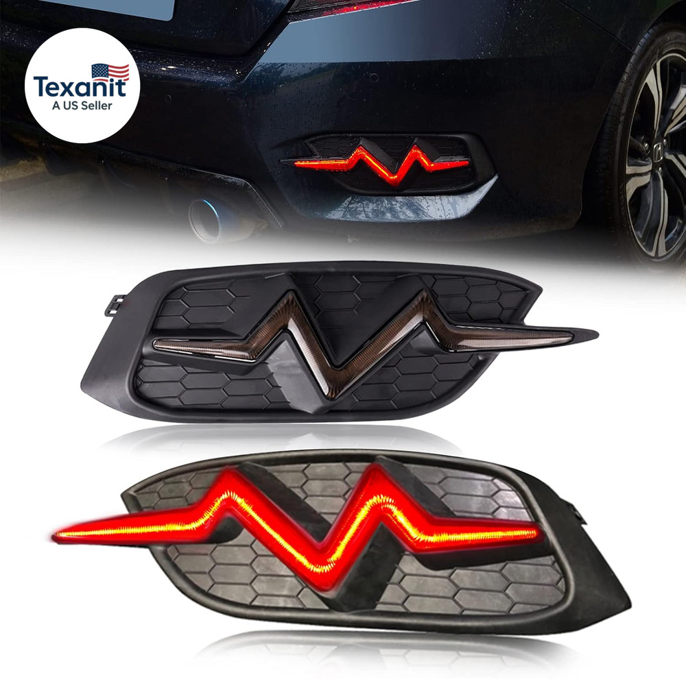 LED Rear Bumper Light for 2016 2017 2018 2019 2020 2021 Honda Civic LX EX Tourin
