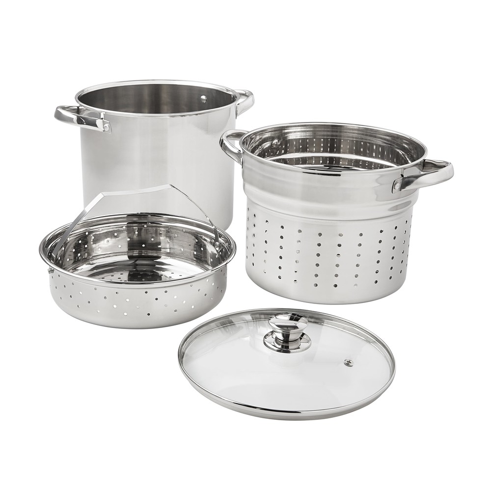 Mainstays 8-Quart Stainless Steel Multi-Cooker with Glass Lid