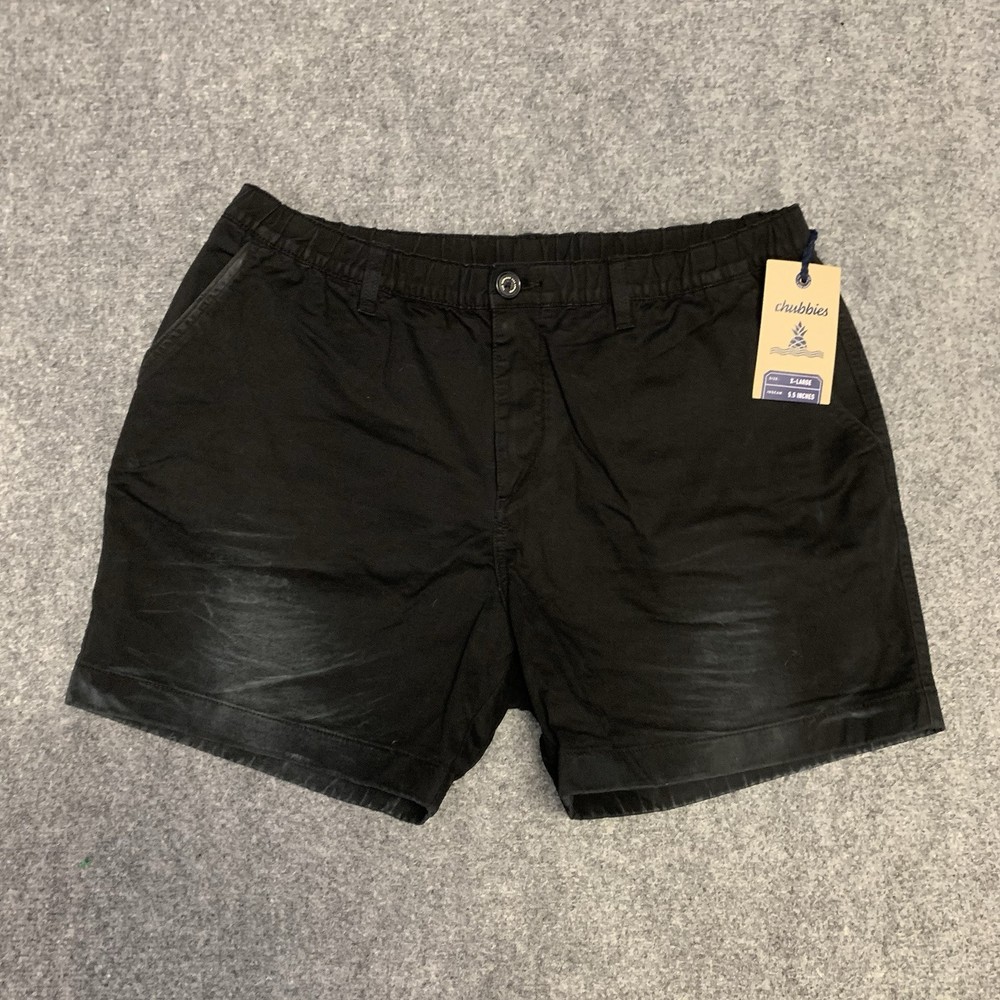 Chubbies Men Originals Shorts Size XL 5.5” Elastic Waist Dark N Stormies