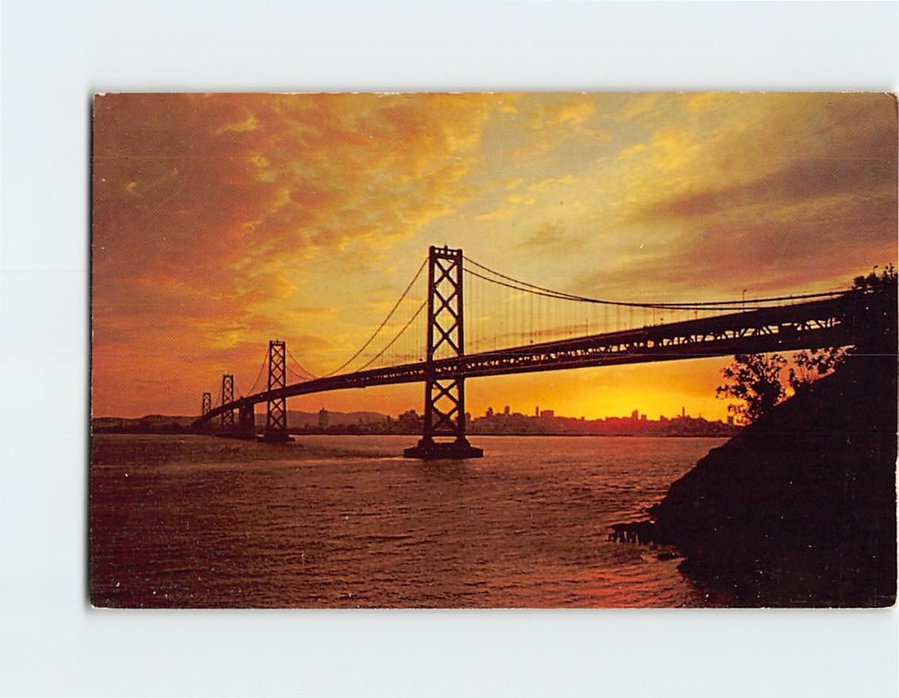 Postcard San Francisco-Oakland Bay Bridge California USA
