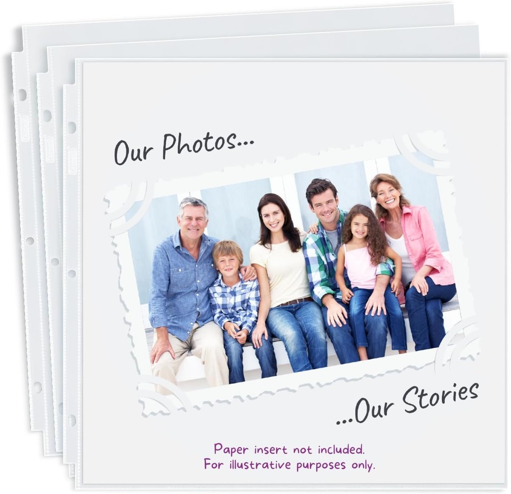 Dunwell Scrapbook Refill Pages 12x12 - (25 Pack) Super 12x12