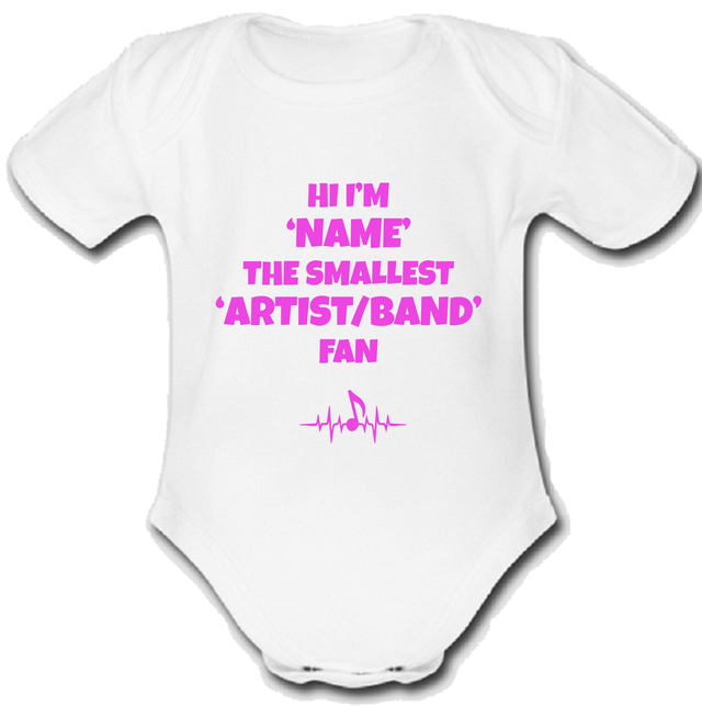 The @ Sound bodysuit Baby vest grow music gift FAN GIFT CUSTOM NAME