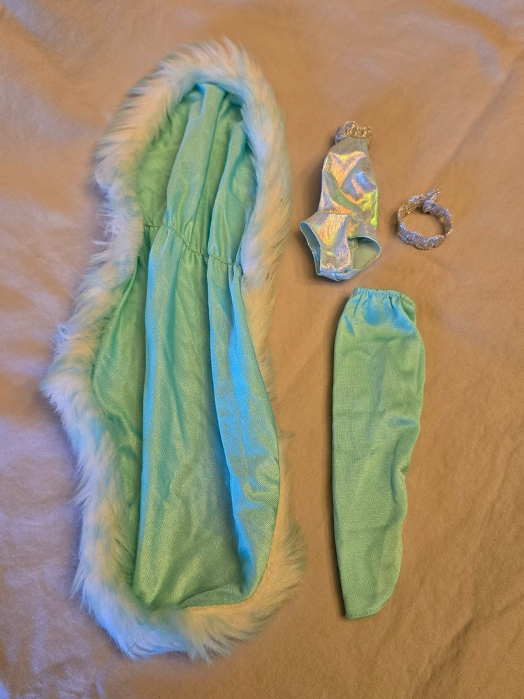 1985 Magic Moves Barbie Bodysuit Outfit Clothes Blue Iridescent Mattel 2126