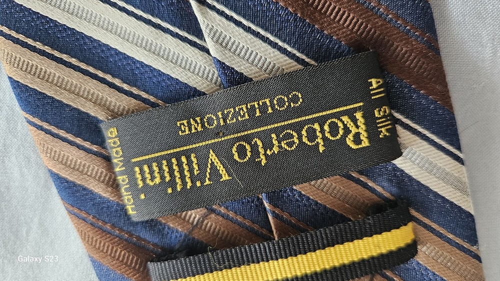 Roberto Villini Couture Tie Men’s Necktie 100% Silk Striped CollezioneFashion business