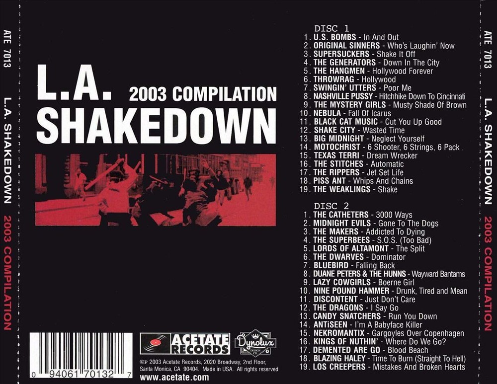 Various Artists 2003 La Shakedown Compilation New Cd