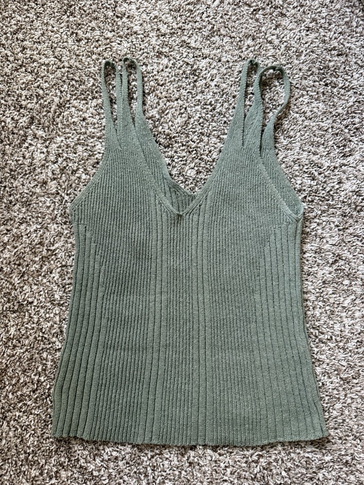 Pilcro Women’s Green Strappy Tank Top Size Medium Anthropologie Boho